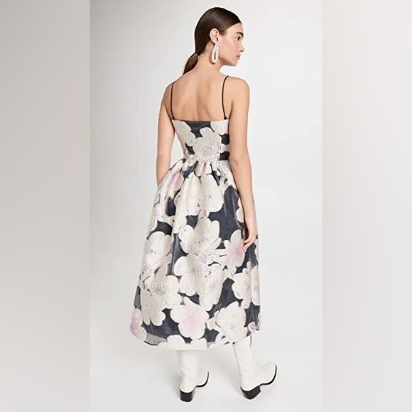 Stine Goya Anny Floral Jacquard Metallic Dress in Jasmine Pink | Size S - Picture 2 of 7